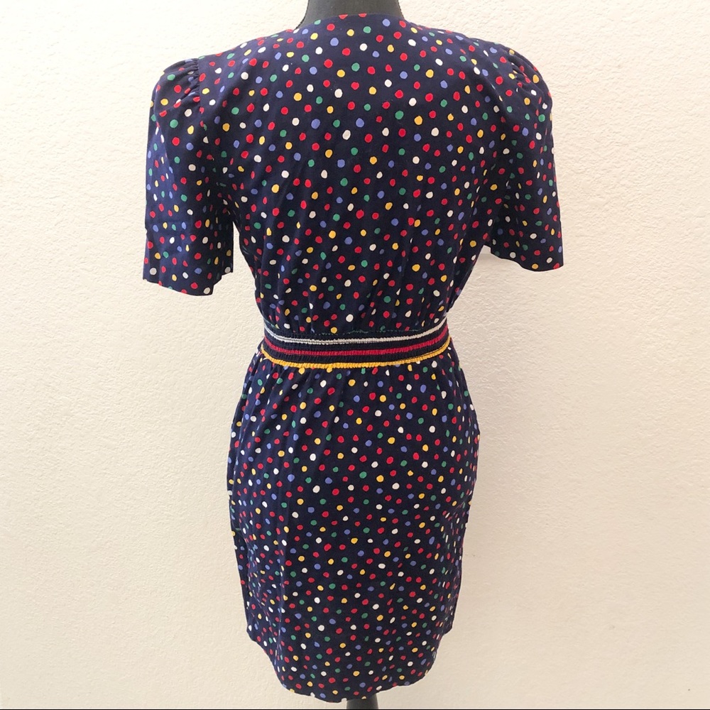 Funky Vintage Multicolored Polkadot Dress - Picture 5 of 6